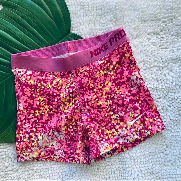 nike pro floral shorts